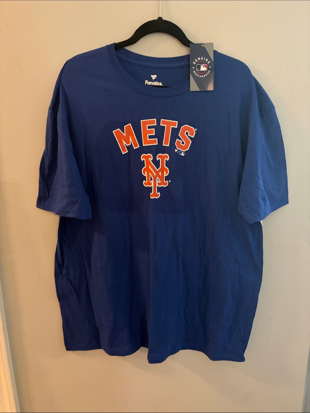 Genuine Merchandise New York Mets Royal Blue T-Shirt with Orange Logo. Grandpa